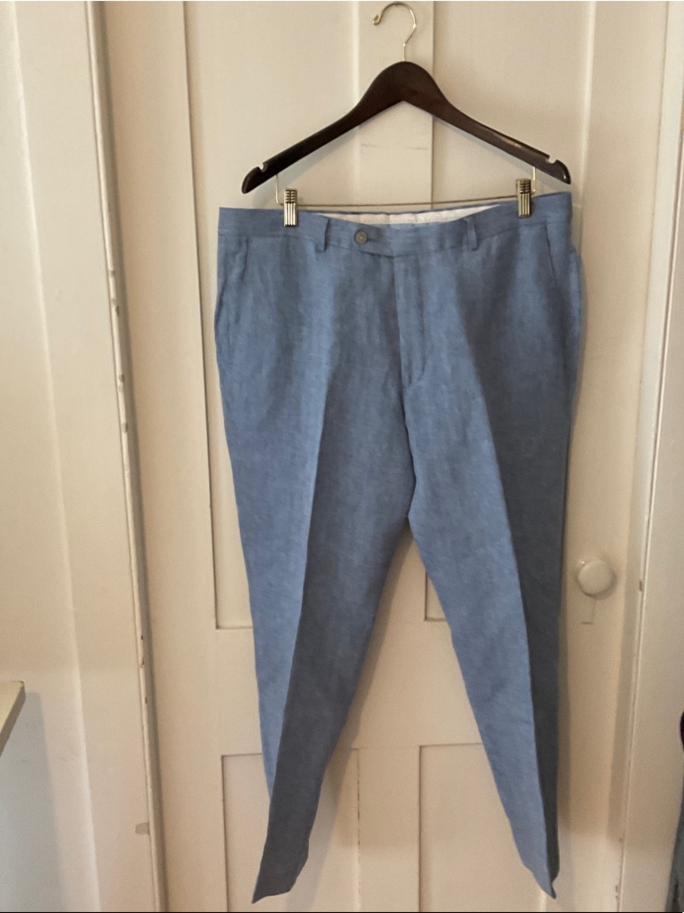 Light Blue Linen Trousers